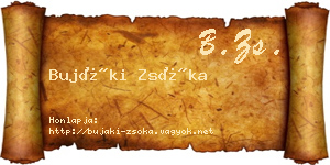 Bujáki Zsóka névjegykártya